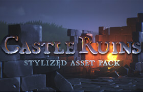 Stylized Castle Ruins Asset Pack - blender model