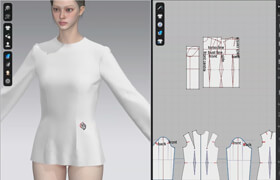 Udemy - Pattern Drafting with CLO3D - Basic Fitted Bodice and Sleeve