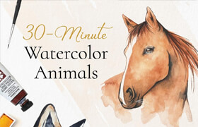 30-Minute Watercolor Animals Create Beautiful Beginner-Friendly Paintings in No Time at All (True EPUB) - book