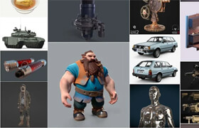 PBR Game Cars Sketchfab 3D-Models Bundle 1 November 2024