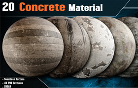 Artstation - 20 Concrete Material - Vol.04 (4K PBR Textures + SBSAR File)