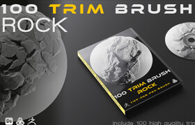 Artstation - 100 Trim brushes - Rock