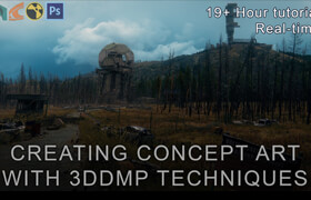 Artstation - Creating Concept Art with 3DDMP techniques - 19+Hr Realtime Tutorial