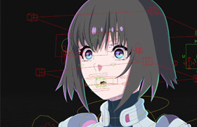 Gumroad - Cyberpunk Anime Girl Blender Rig - EMILY - 模型