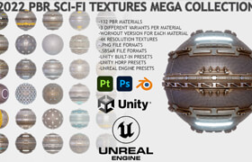 Artstation - 2022 PBR SCI-FI TEXTURES MEGA COLLECTION