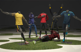 Free3d - Male mannequin Nike Football pack 3D model