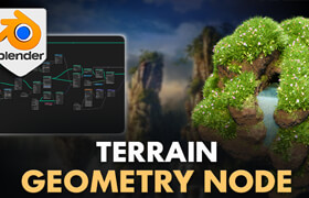 Terrain Generator-Geometry Node Blender