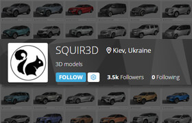 SQUIR3D - ALL Sketchfab Models - Cars + random - 模型