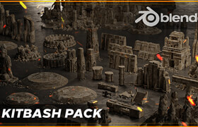 3Dexport - Ancient Temple 30 Old ruins of the temple 3D Kitbash Asset Pack Low-poly 3D Model