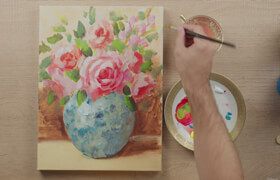 Udemy - Blooming easy Flowers Modern Still Life Acrylic Painting