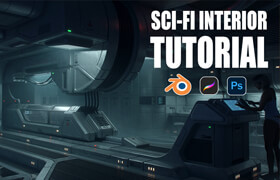 Gumroad - SCI-FI Interior Concept Art Tutorial by Nick Stath (Blender)