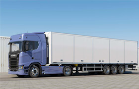 RenderHub - Truck SCANIA S-730 With Trailer - 模型